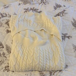 Elegant Cream Cable Knit Sweater